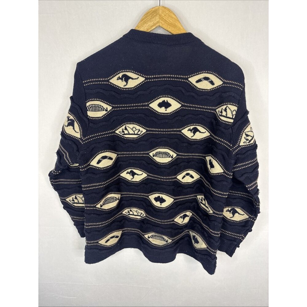 Purely Australian Women‎ XS 100% Merino Wool Cardigan Kangaroo Pattern Australia - Picture 6 of 7
